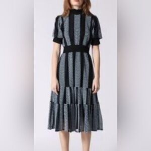 Gracia Dress with Velvet and Lace Panels